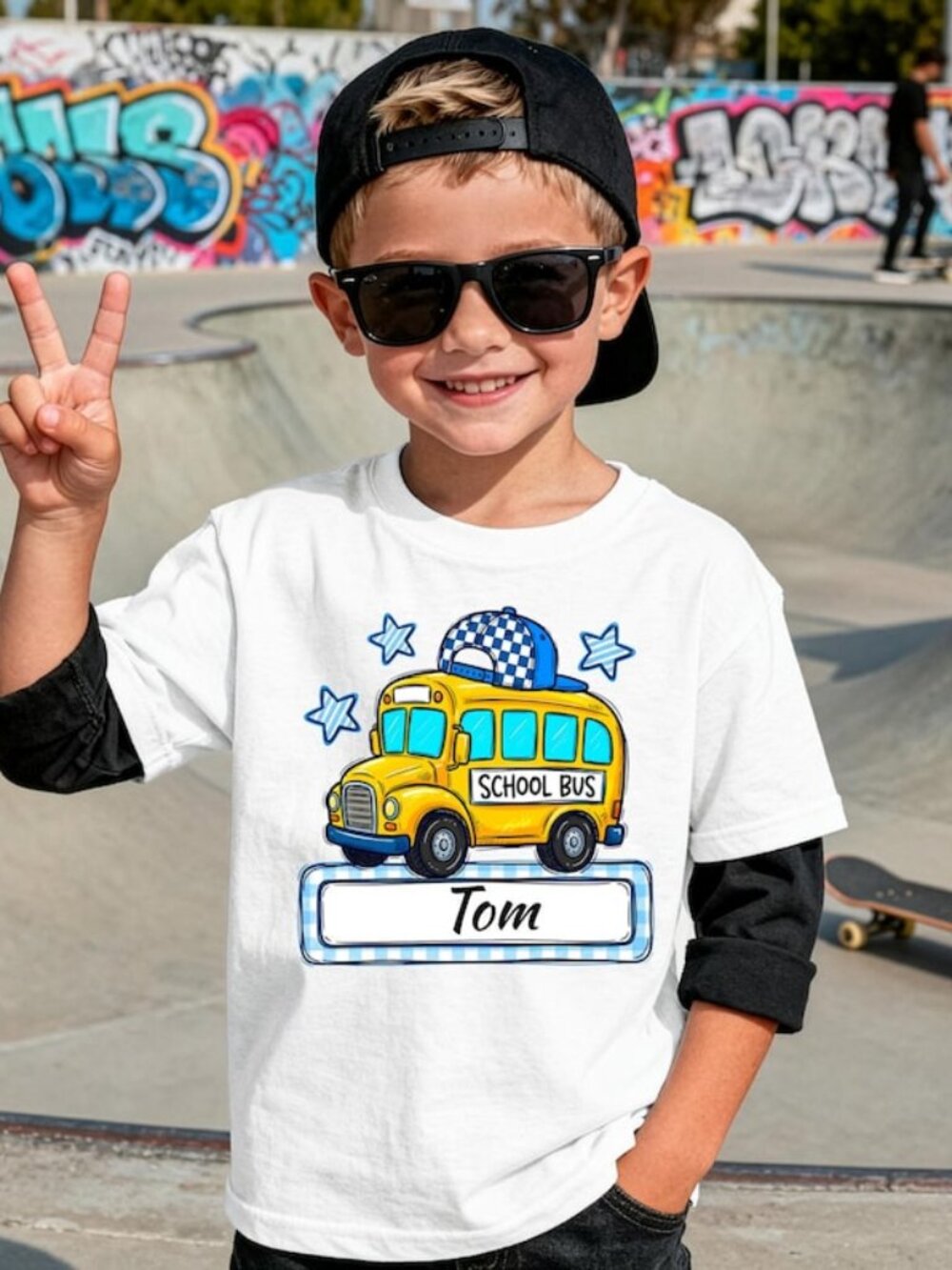 ersonalized School Bus Shirt, Custom Back To School Shirt - Picture 1 of 4